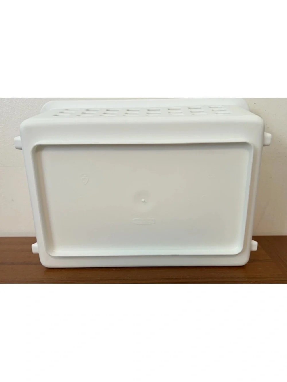 Rubbermaid Slide N Stack Bin #5581 White Storage Basket Plastic